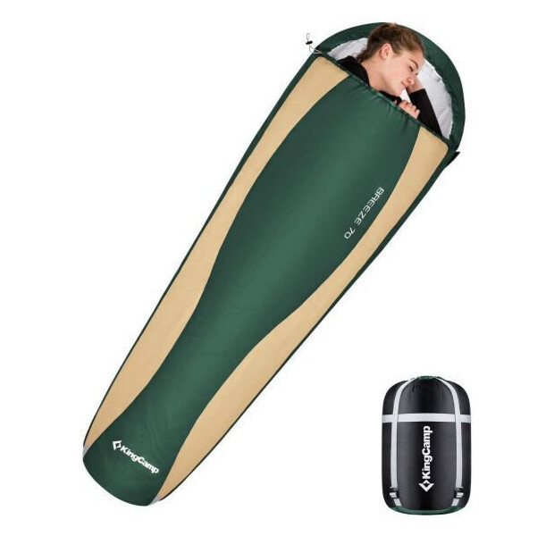 Спальний мішок KingCamp BREEZE 70 (KS2020) L DARKGREEN 
