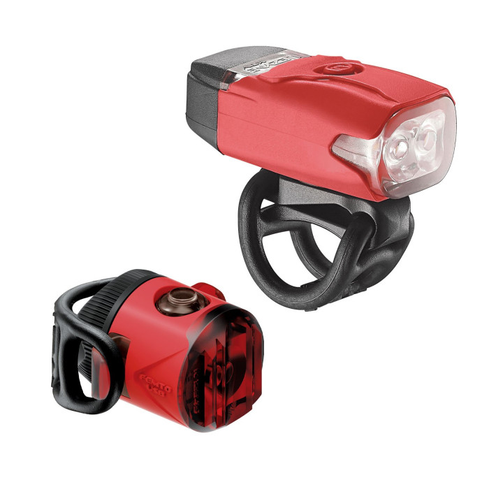 Комплект фар Lezyne LED KTV DRIVE /FEMTO USB pair 220/5 люменів Y13 червоний 