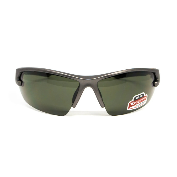 Захисні окуляри Venture Gear Tactical Semtex 2.0 Gun Metal (forest gray) Anti-Fog, чорно-зелені в оправі кольору "темний металік" 