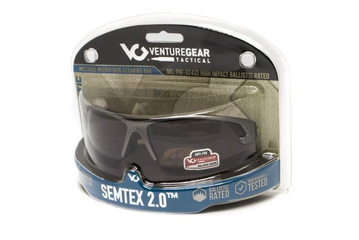 Захисні окуляри Venture Gear Tactical Semtex 2.0 Gun Metal (forest gray) Anti-Fog, чорно-зелені в оправі кольору "темний металік" 
