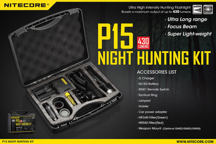 Набір для нічного полювання Nitecore P15, в подарунковому Кейсі 