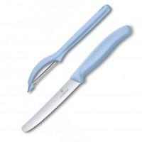 Набір кухонний Victorinox SwissClassic Paring Set (ніж, Овочечистка Universal), блакитний