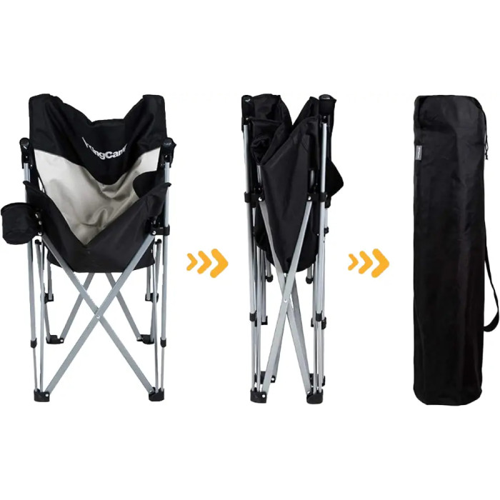 Стілець розкладаний KingCamp Comfort black/mediumgrey 