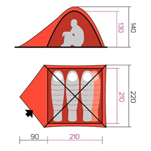 Намет Ханна МАГНАТ 4 весняно-зелений /хмарно-сірий 