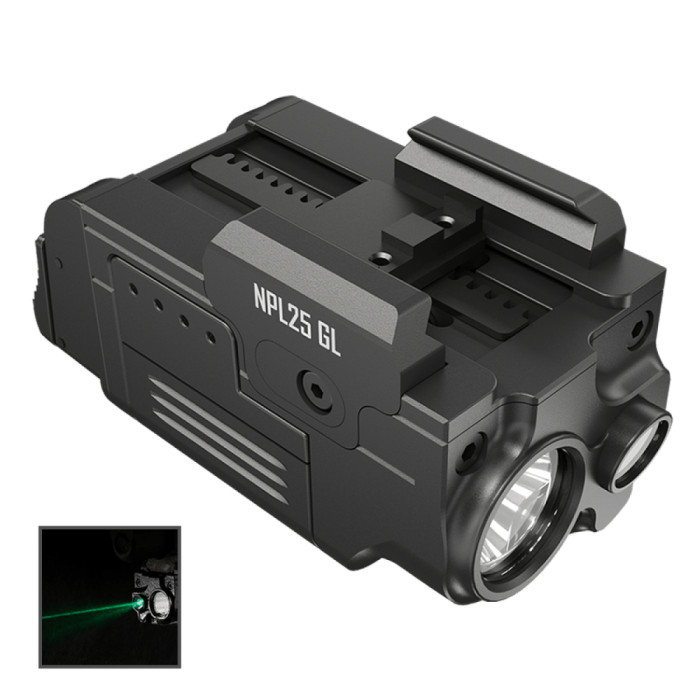 Ліхтар пістолетний з ЛЦУ Nitecore NPL25 GL (900 люмен, магнітна зарядка, зелений промінь) 