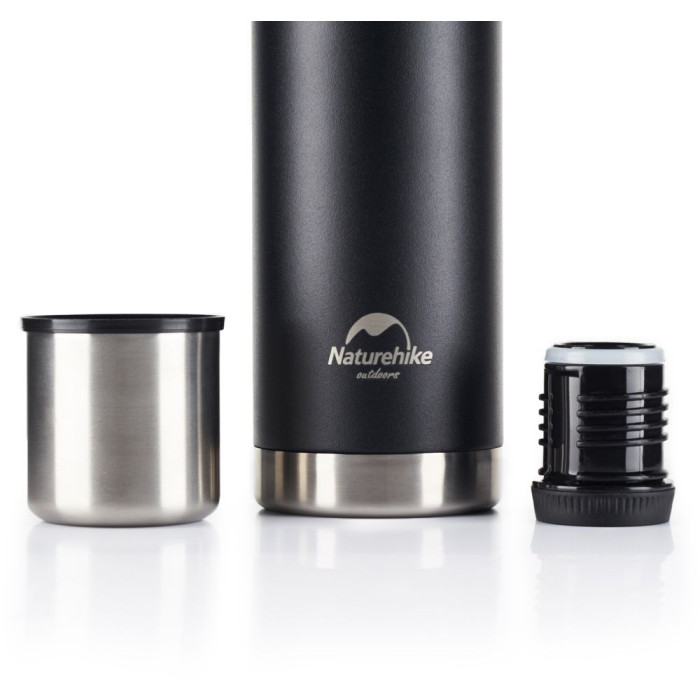 Термос Naturehike Q-9H NH19SJ010, 304 сталь, 0.75 л, Чорний 