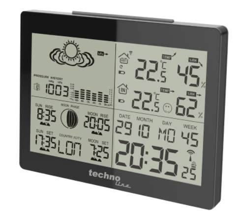 Метеостанція Technoline WS6760 - чорна 