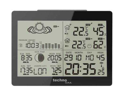 Метеостанція Technoline WS6760 - чорна 
