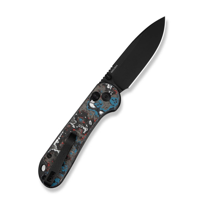 Ніж складаний кишеньковий Civivi Elementum (Crossbar Lock), (7.51 см) CPM S35VN / Nebula FatCarbon Fiber чорний/червоний/синій/білий 
