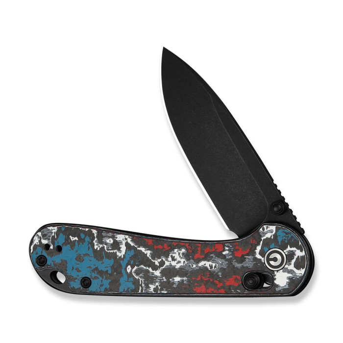Ніж складаний кишеньковий Civivi Elementum (Crossbar Lock), (7.51 см) CPM S35VN / Nebula FatCarbon Fiber чорний/червоний/синій/білий 
