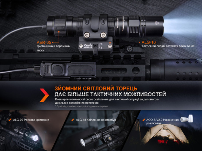 Ліхтар тактичний Fenix PD36R Pro RED (без акумулятора і зарядного кабелю) 