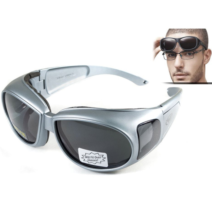 Окуляри Global Vision Outfitter Metallic (gray) чорні в сірій оправі 