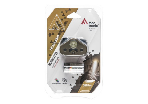 Ліхтар налобний Mactronic Nomad 03 (340 Lm) RGB Kit (THL0022) 