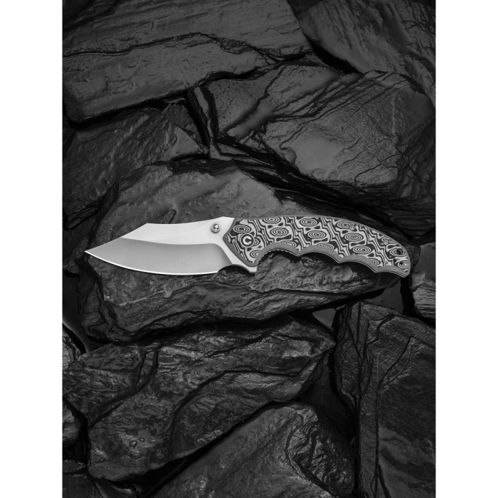 Ніж складаний туристичний Civivi Pentad (8.8 см) Nitro-V / Micarta чорний/білий