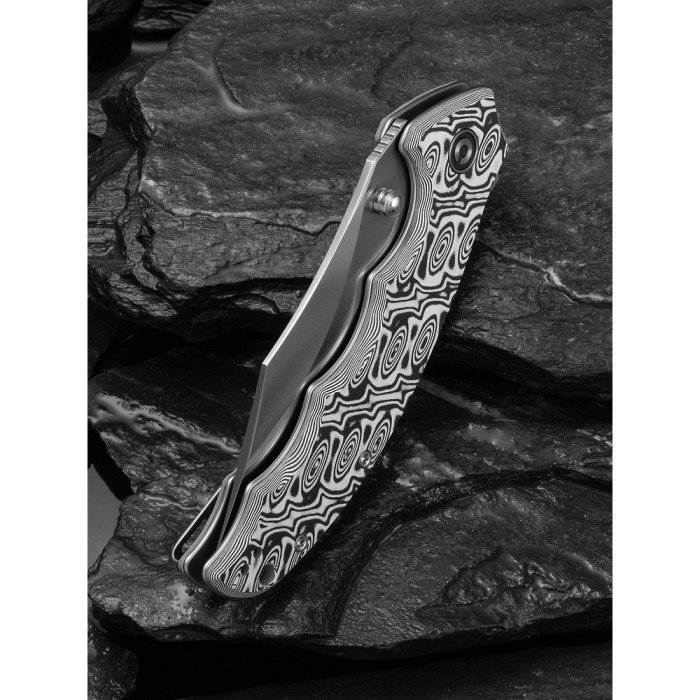 Ніж складаний туристичний Civivi Pentad (8.8 см) Nitro-V / Micarta чорний/білий