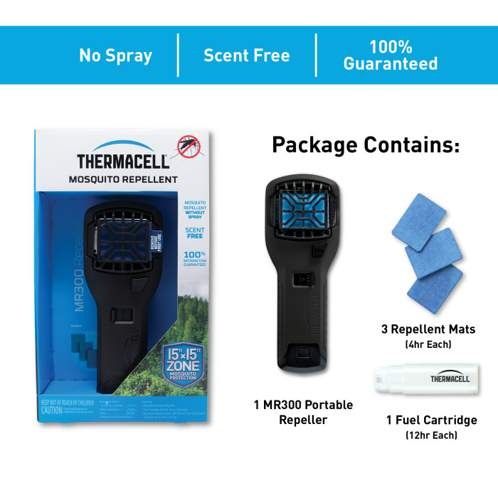 Пристрій від комарів Thermacell Portable Mosquito Repeller MR-300 black 