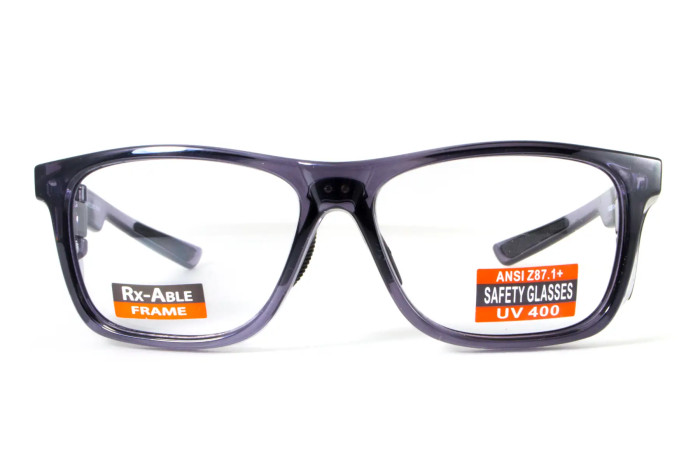 Окуляри під діоптрії Global Vision rx-T Gray (rx-able) (clear), прозорі в темно-сірій напівпрозорої оправі 