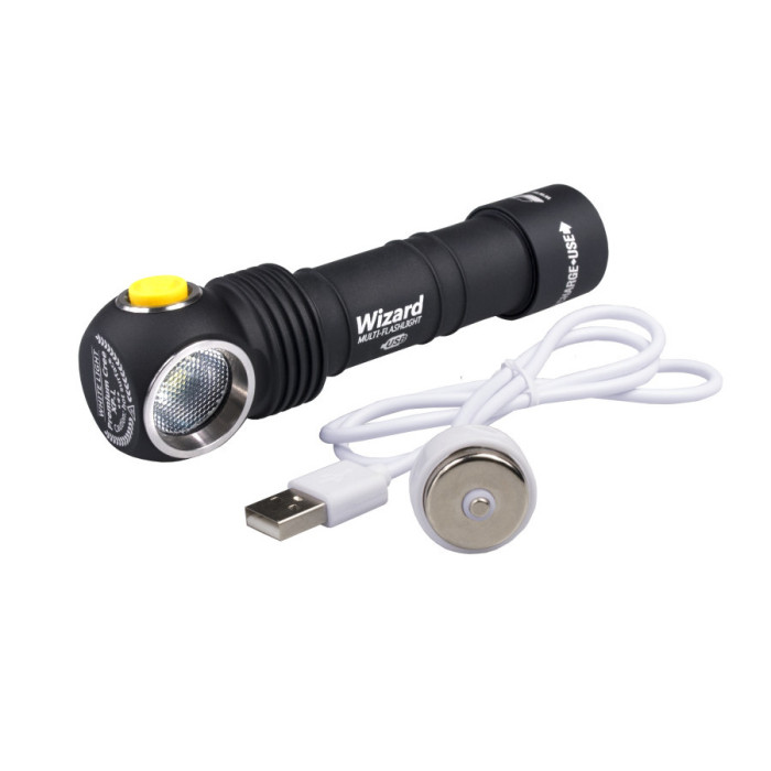 Мультиліхтар Armytek Wizard v3, магнітна зарядка, 18650 XP-L холодний, (F05401SC) 