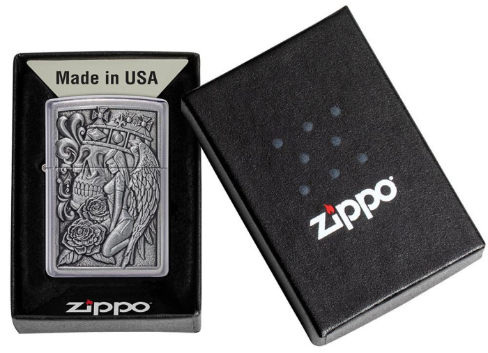 Запальничка Zippo 207 Skull And Angel Emblem (49442) 