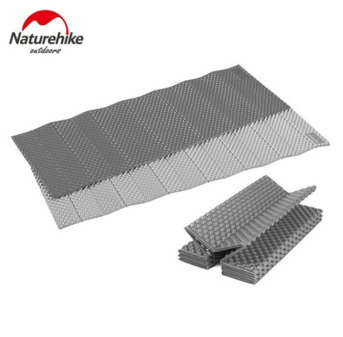 Килимок складний IXPE Naturehike NH19QD008, алюмінієва плівка, 185x56х1, 8 см, сірий 