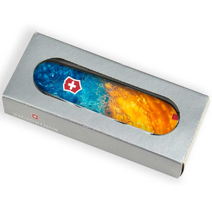 Складаний ніж Victorinox SPARTAN UKRAINE Жовто-сині бризки 