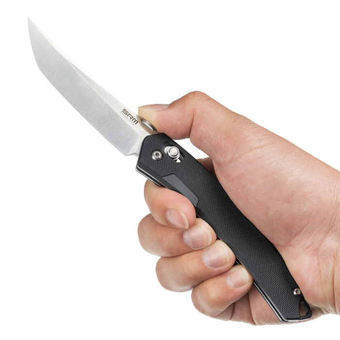 Ніж складаний туристичний SRM 9211-GB2 (9.2 см) 8Cr13MoV / G10 чорний 