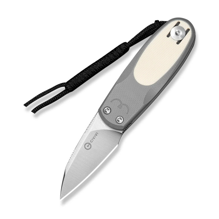Ніж складаний кишеньковий Civivi Purr, (4.65 см) Nitro-V / G10 сірий/айворі 