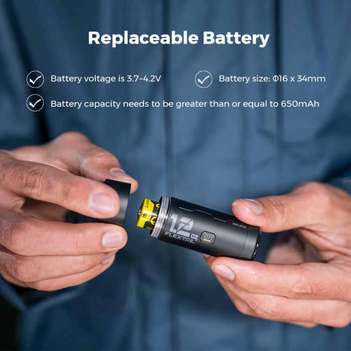 Портативний міні-насос Flextail Zero Pump, чорний 