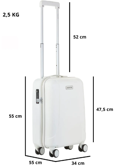 Валіза CarryOn Skyhopper TSA (S) White (502417) 