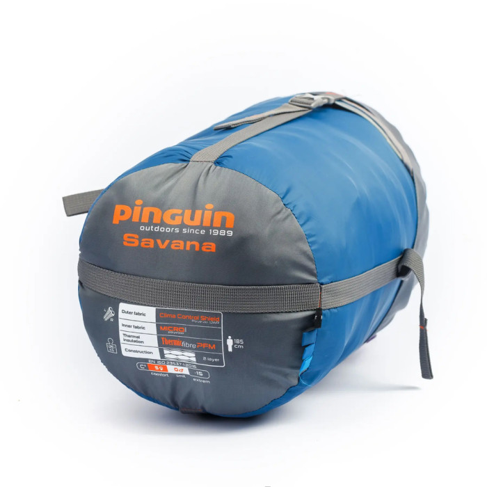 Спальний мішок Pinguin Savana (5/0°C), 185 см - Right Zip, Blue (PNG 236255) 2020 