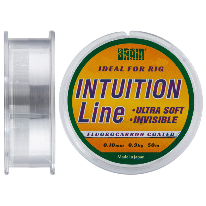 Волосінь Brain Intuition 50m 0,1mm #0,35 0,9 kg 1,9 lb clear 