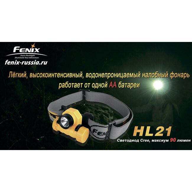 Ліхтар Fenix HL21 Cree XP-E (жовтий) 