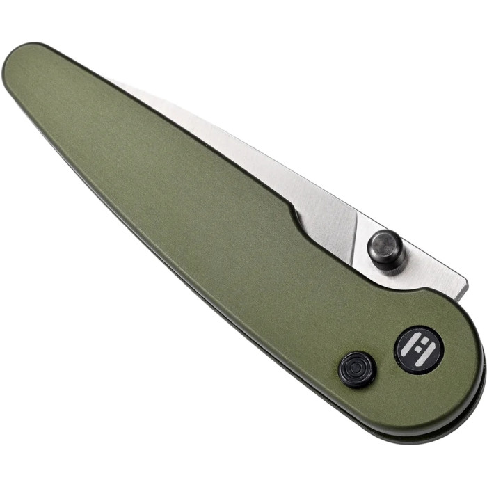 Ніж Hightron Birdidi, D2, алюміній, зелений, сатиновий клинок 