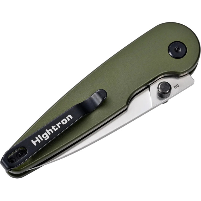 Ніж Hightron Birdidi, D2, алюміній, зелений, сатиновий клинок 