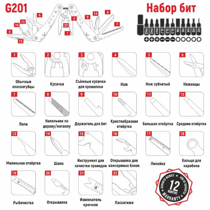 Мультитул Ganzo G201 