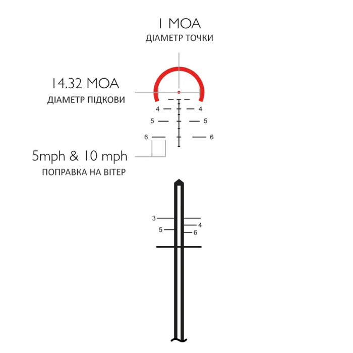 Приціл оптичний Hawke Vantage 30 WA 1-8х24 сітка Tactical BDC - 5.56 з підсвічуванням 