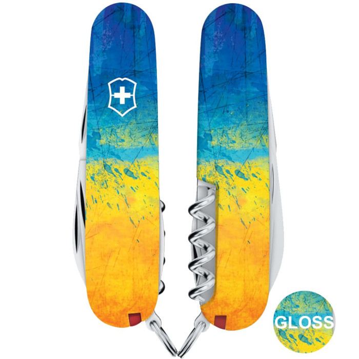 Складаний ніж Victorinox SPARTAN UKRAINE Жовто-синій малюнок 