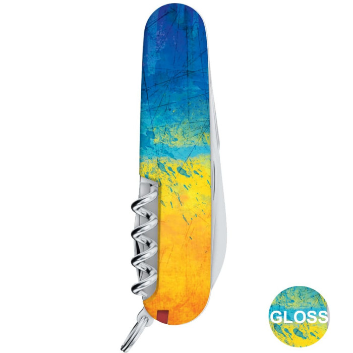 Складаний ніж Victorinox SPARTAN UKRAINE Жовто-синій малюнок 