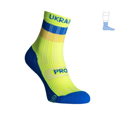 Компресійні шкарпетки захисні літні Protector ShortDry Ultra синьо-салатові L 44-47