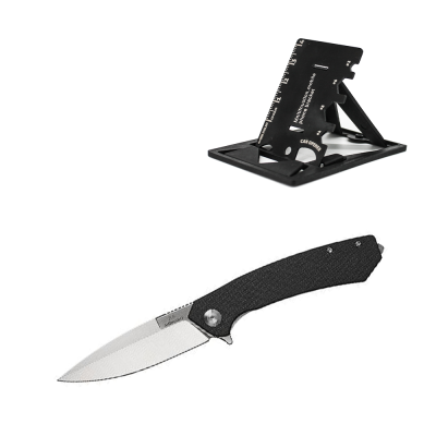 Ніж Adimanti by Ganzo( SKIMEN design), чорний + Multitool Fonarik 2020 акційний