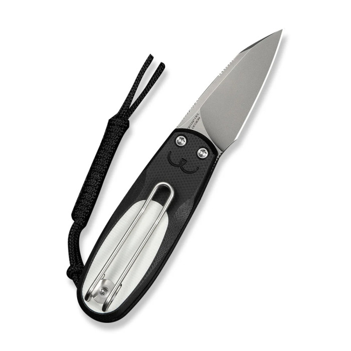 Ніж складаний кишеньковий Civivi Purr, (4.65 см) Nitro-V / G10 чорний/білий 