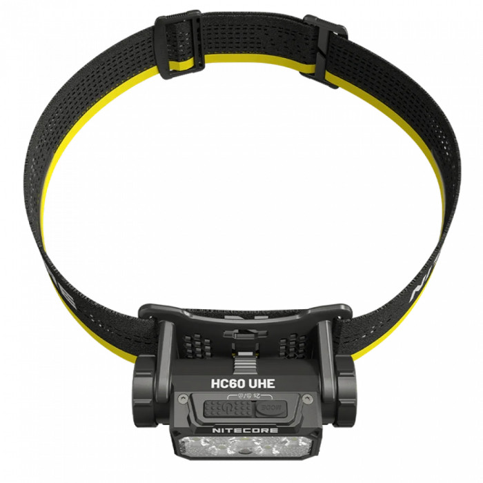 Ліхтар налобний Nitecore HC60 UHE (5 x NiteLab UHE LED, 1600 люмен, 10 режимів, 1x18650, USB Type-C) 