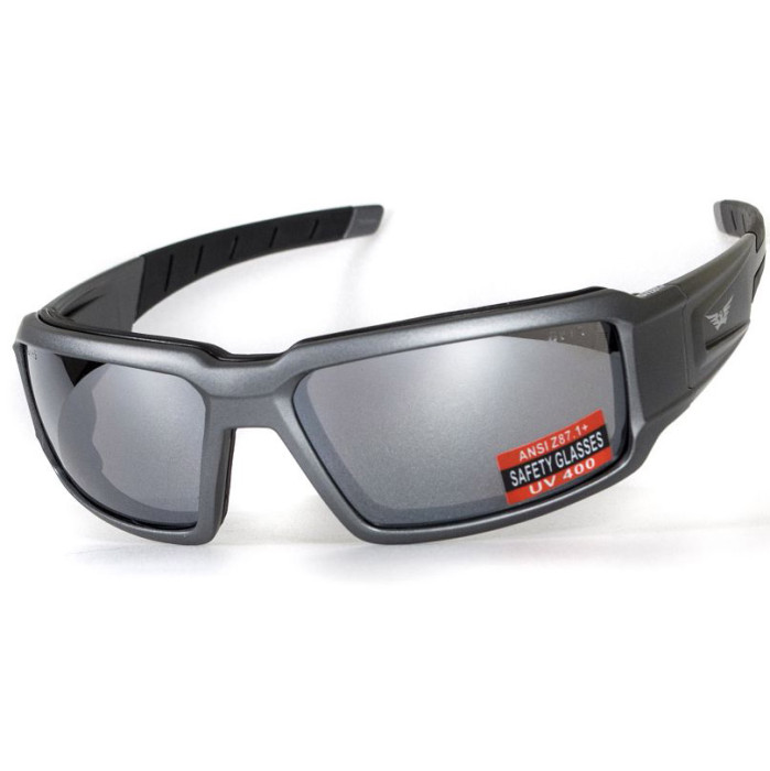 Окуляри Global Vision Velocity (silver mirror) дзеркальні чорні 