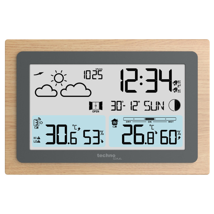 Метеостанція Technoline WS6785 Graphite/Wooden Frame (WS6785)
