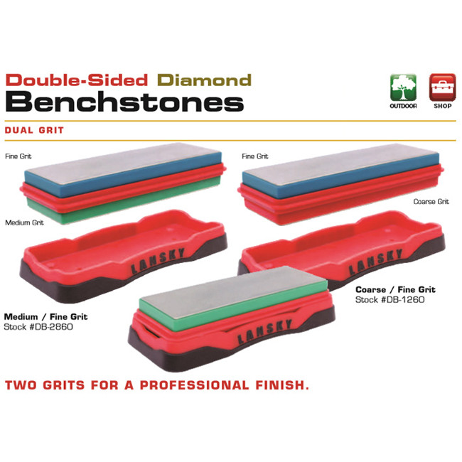 Точилка для ножів Lansky Double-Sided Diamond Benchstone DB-1260 