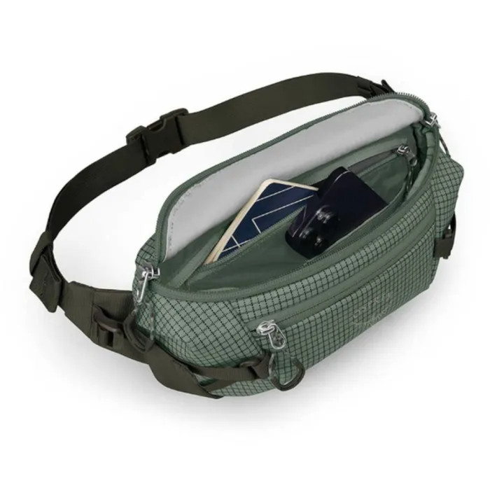 Поясна сумка Osprey Transporter Waist Pack pine leaf/earl grey - O/S - темно-зелений 
