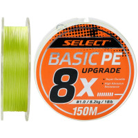 Шнур Select Basic PE 8x 150m #1.0/0.14mm 18lb/8.2kg, світло зелений