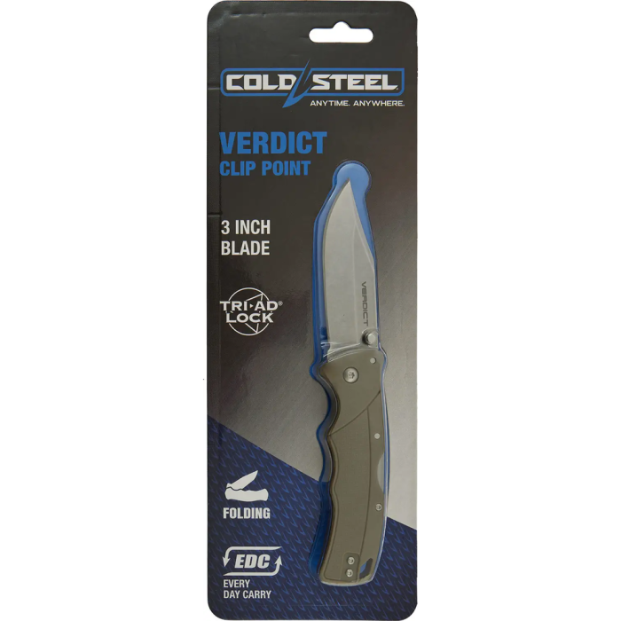 Ніж Cold Steel Verdict Clip Point, блістер fde 