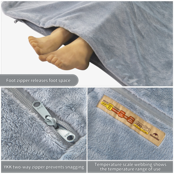 Спальний мішок - подушка Naturehike CNK2300SD022, світло-сірий 