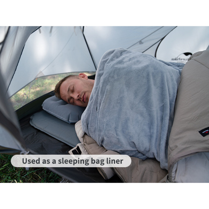 Спальний мішок - подушка Naturehike CNK2300SD022, світло-сірий 